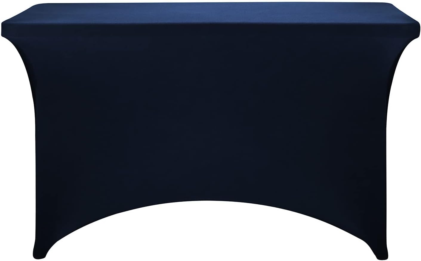 FORLIFE 4Pack Spandex Table Covers，Fitted Tablecloth for Rectangular Tables, Stretch Patio Table Covers, Universal Spandex Table Cover for Wedding, Banquet, Party (4ft, Navy)