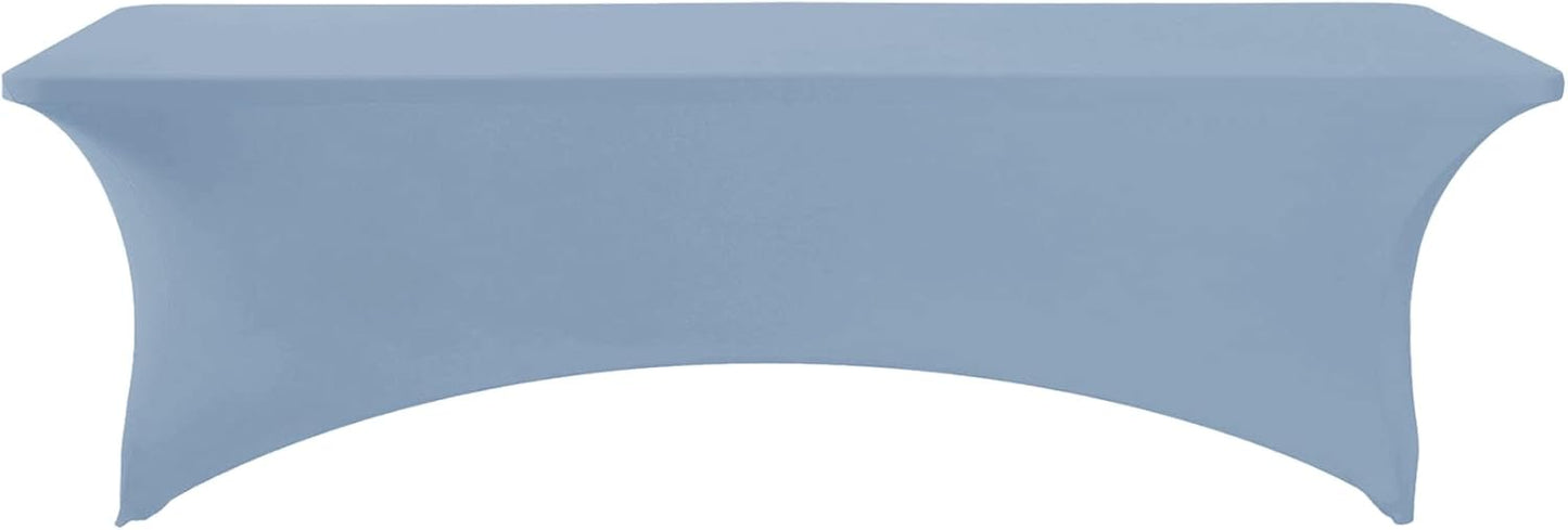 LZY Spandex Fitted Stretch Table Cover for 6 ft or 4ft or 8ft Folding Table, Rectangular Cocktail Tablecloth, Perfect for Party or Banquet