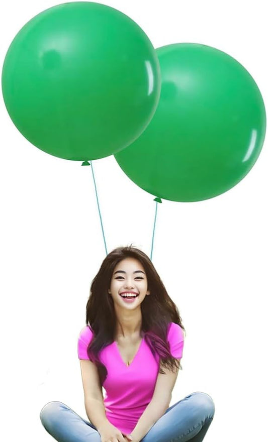 IN-JOOYAA 10Pcs 24 Inch Balloons Light Green Giant Round Balloons Large Balloon For Wedding Baby Shower Birthday Party Decorations