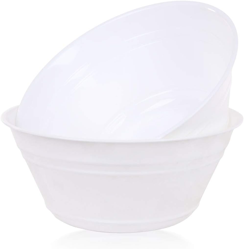 Mintra Home Snack Bowls (Large 2pk (4L), White)
