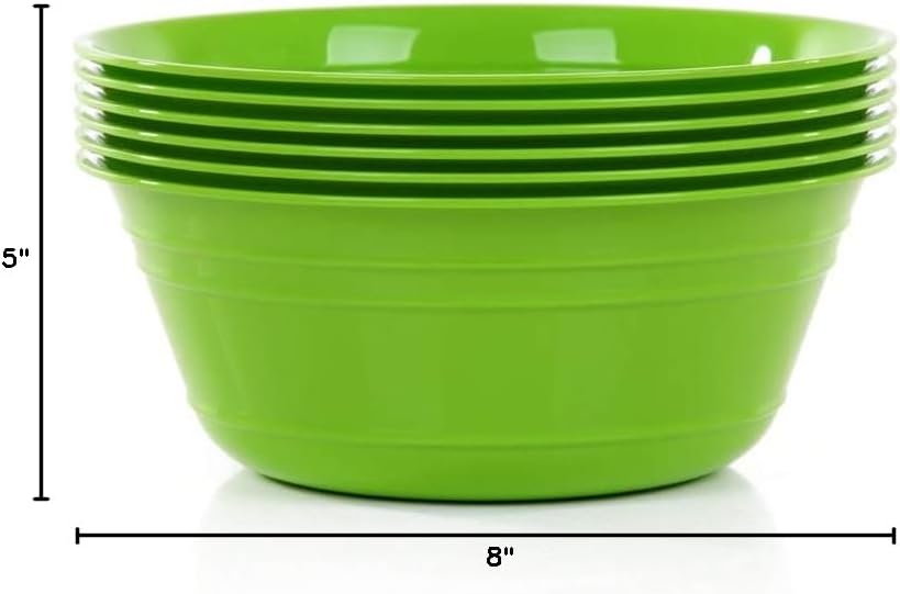 Mintra Home Snack Bowls (Medium 6pk (1.8L), Green)