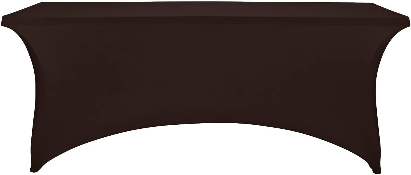 LZY Spandex Fitted Stretch Table Cover for 6 ft or 4ft or 8ft Folding Table, Rectangular Cocktail Tablecloth, Perfect for Party or Banquet