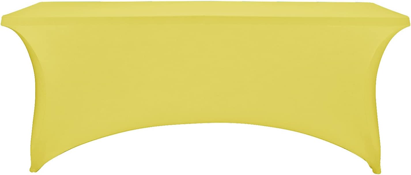 LZY Spandex Fitted Stretch Table Cover for 6 ft or 4ft or 8ft Folding Table, Rectangular Cocktail Tablecloth, Perfect for Party or Banquet