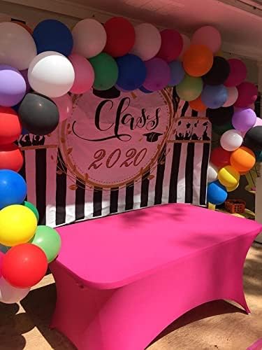 FORLIFE 4Pack Spandex Table Covers，Fitted Tablecloth for Rectangular Tables, Stretch Patio Table Covers, Universal Spandex Table Cover for Wedding, Banquet, Party (6ft, Fuchsia)