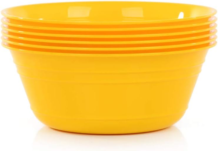Mintra Home Snack Bowls (Medium 6pk (1.8L), Yellow)