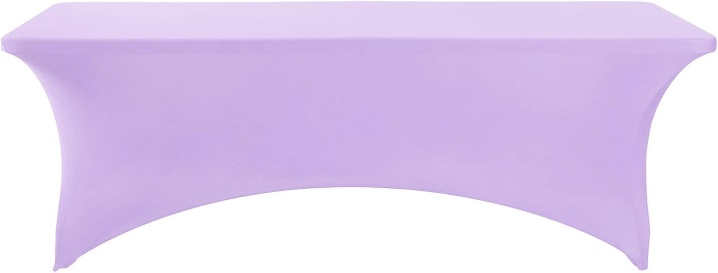 LZY Spandex Fitted Stretch Table Cover for 6 ft or 4ft or 8ft Folding Table, Rectangular Cocktail Tablecover, Perfect for Party and Banquet
