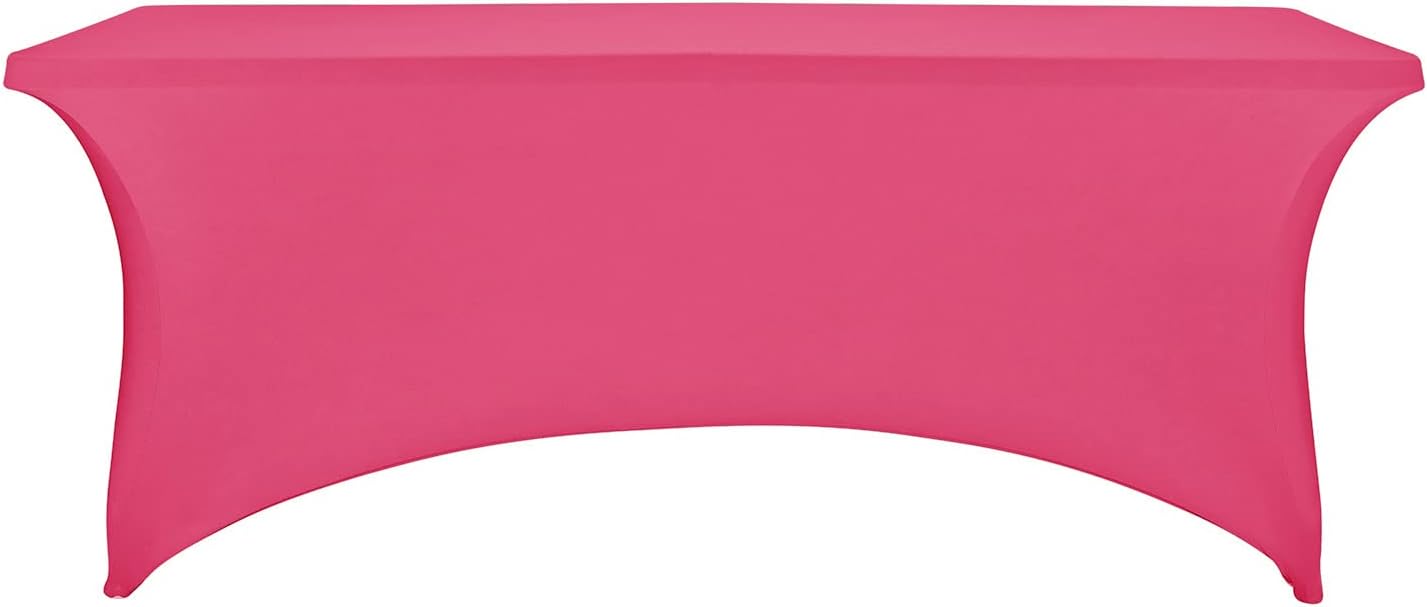 LZY Spandex Fitted Stretch Table Cover for 6 ft or 4ft or 8ft Folding Table, Rectangular Cocktail Tablecloth, Perfect for Party or Banquet