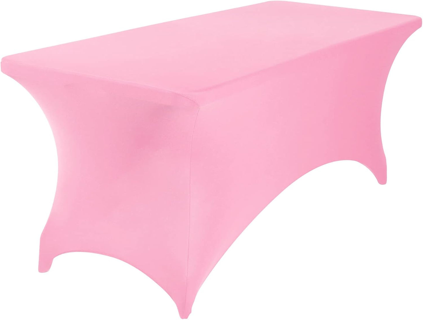 Spandex 6ft Waterproof Table Cover for Party,Wedding, Banquet, and Events(Pink)