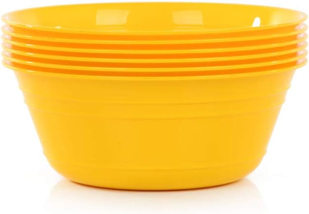 Mintra Home Snack Bowls (Small 6pk (600ml), Yellow)