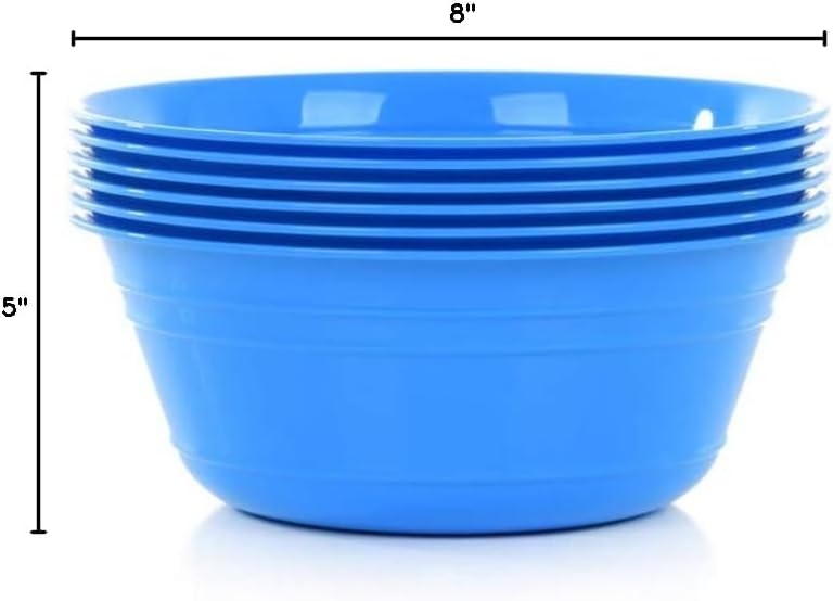 Mintra Home Snack Bowls (Small 6pk (600ml), Blue)