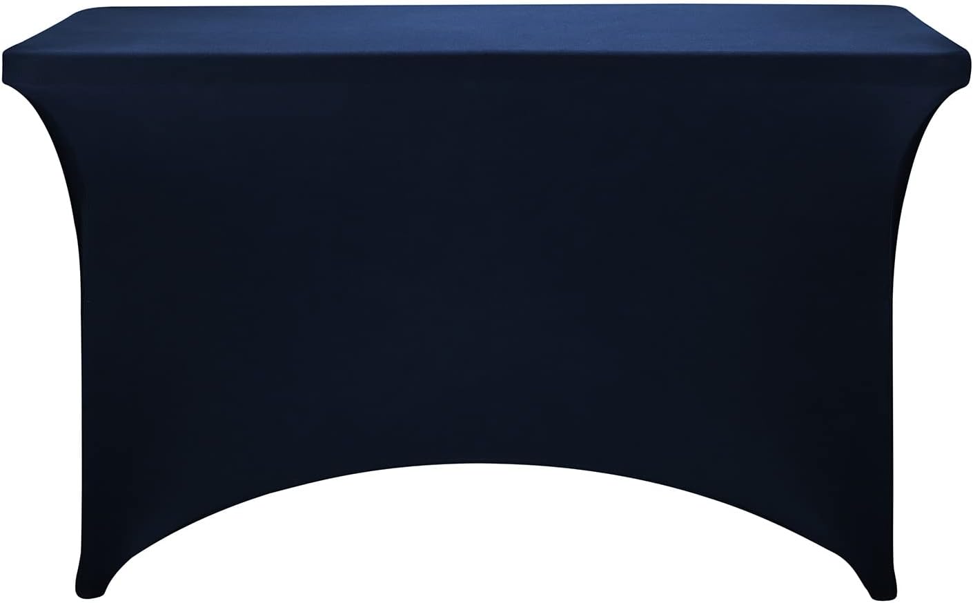FORLIFE Spandex Table Covers，Fitted Tablecloth for Rectangular Tables, Stretch Patio Table Covers, Universal Spandex Table Cover for Wedding, Banquet, Party (4ft, Navy)