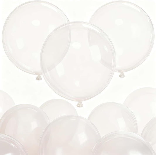 50 Pack Clear Balloons 24 Inch Clear Latex Balloon - Stunning and Versatile Decorations for Any Occasion