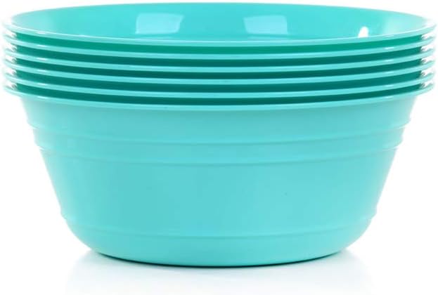 Mintra Home Snack Bowls (Small 6pk (600ml), Teal)