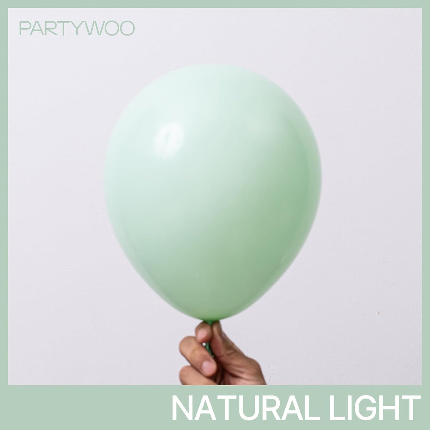 PartyWoo Mint Green Balloons 50 pcs 12 Inch Pastel Light Green Latex Helium Balloons for Birthday Baby Shower Gender Reveal Wedding Anniversary Graduation Party Decorations Green-Q06