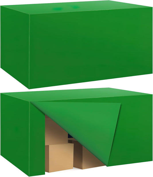 Ascoza 2 Pack Fitted Tablecloth for 4 Foot Rectangle Tables 48 x 24 Inch Emerald Table Covers Water Resistant Polyester Table Cloth for Wedding, Parties,Display, Trade Show (Emerald)