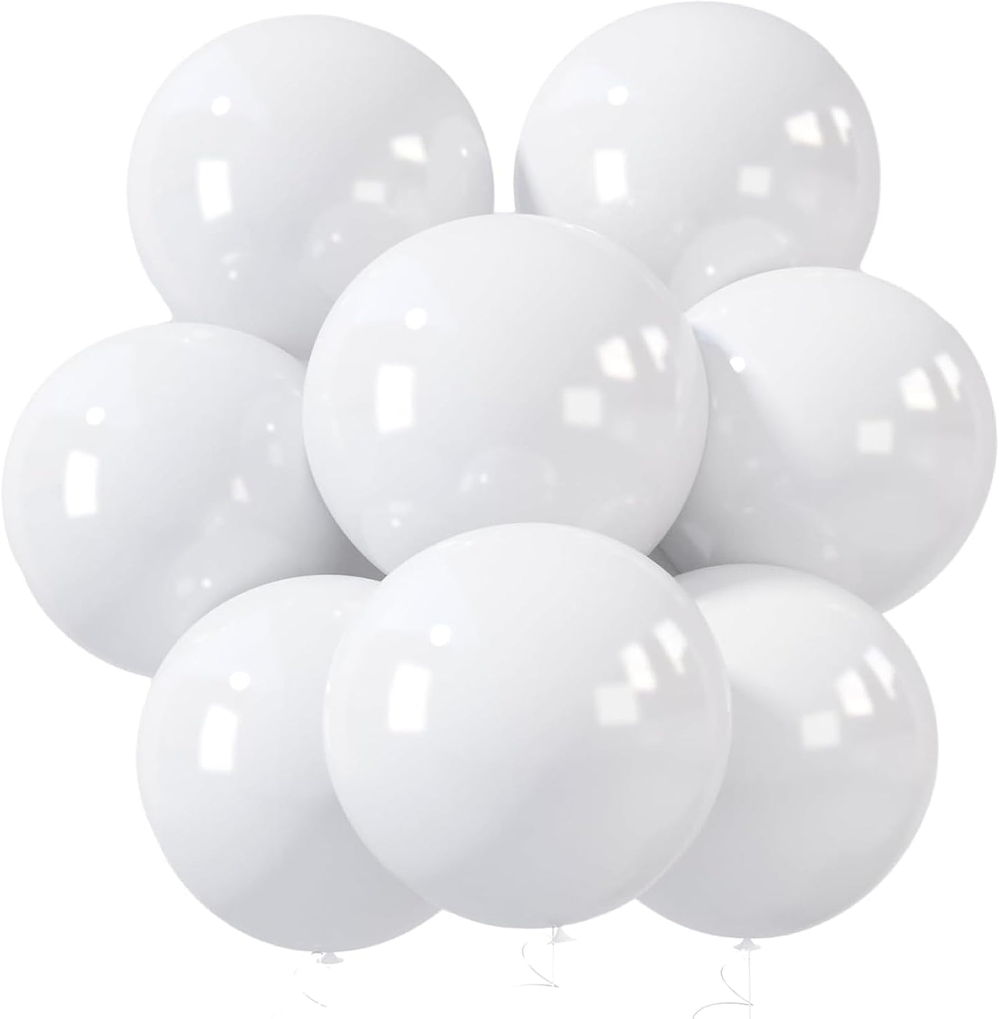 LovesTown 15PCS Party Balloons, 18inch White Latex Balloons Balloon Garland Arch for Birthday Wedding Engagement Graduation Anniversary Party Decor