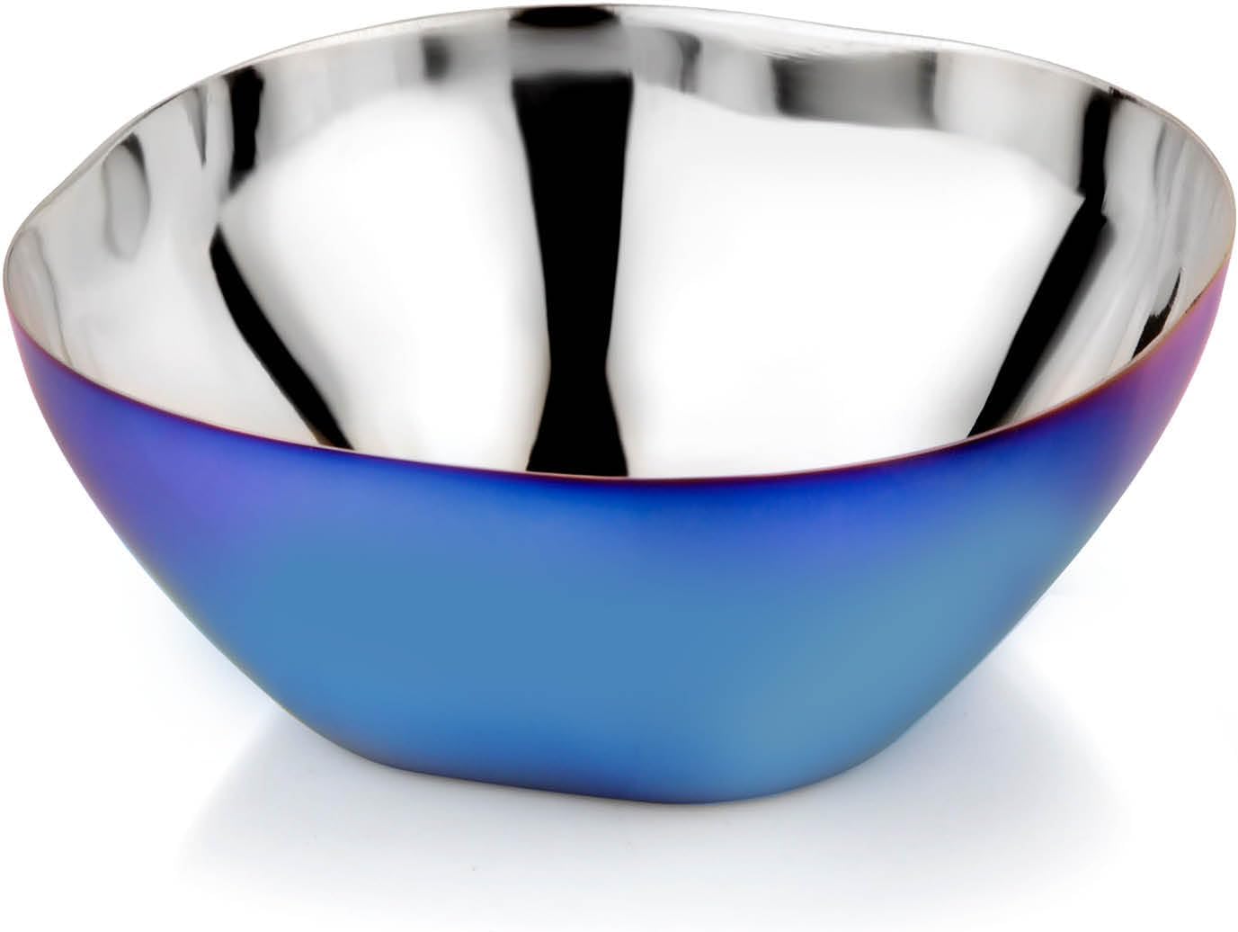 Ahimsa Stainless Steel Bowls for Kids | Non Toxic, Pediatrician Designed Toddler Bowls 12oz | Durable Metal Kids Bowl, Easy to Clean, Dishwasher Safe, Single Fun Blue