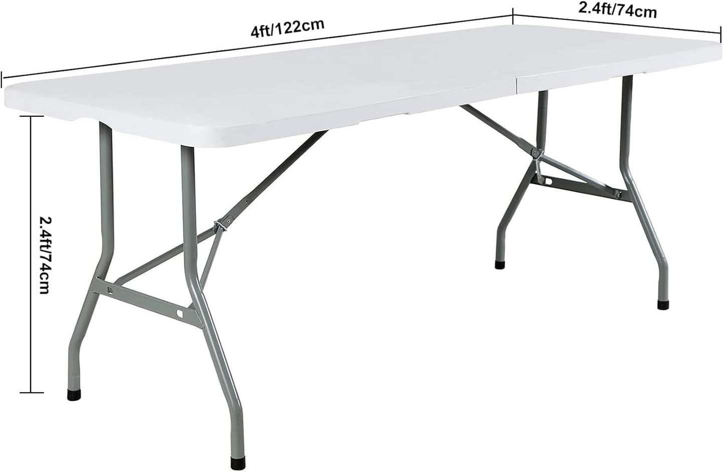 FORLIFE 6Pack Spandex Table Covers 4ft，Fitted Tablecloth for 4ft Rectangular Tables, Stretch Patio Table Covers, Universal Spandex Table Cover for Wedding, Banquet, Party - White