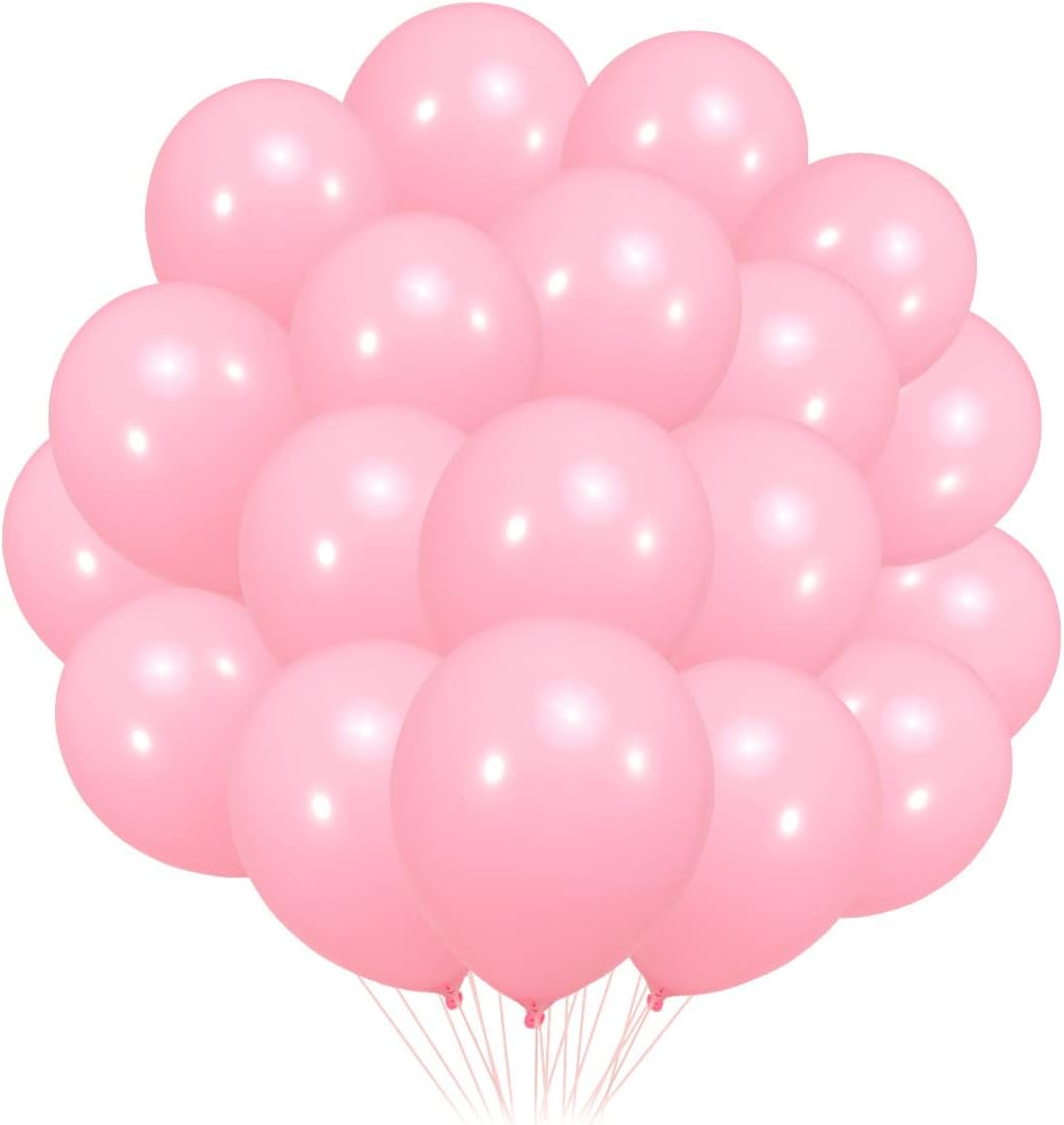 300 Pack Light Pink Balloons 12 inch Pink Latex Party Balloon Bulk for Various Party Events Decorations