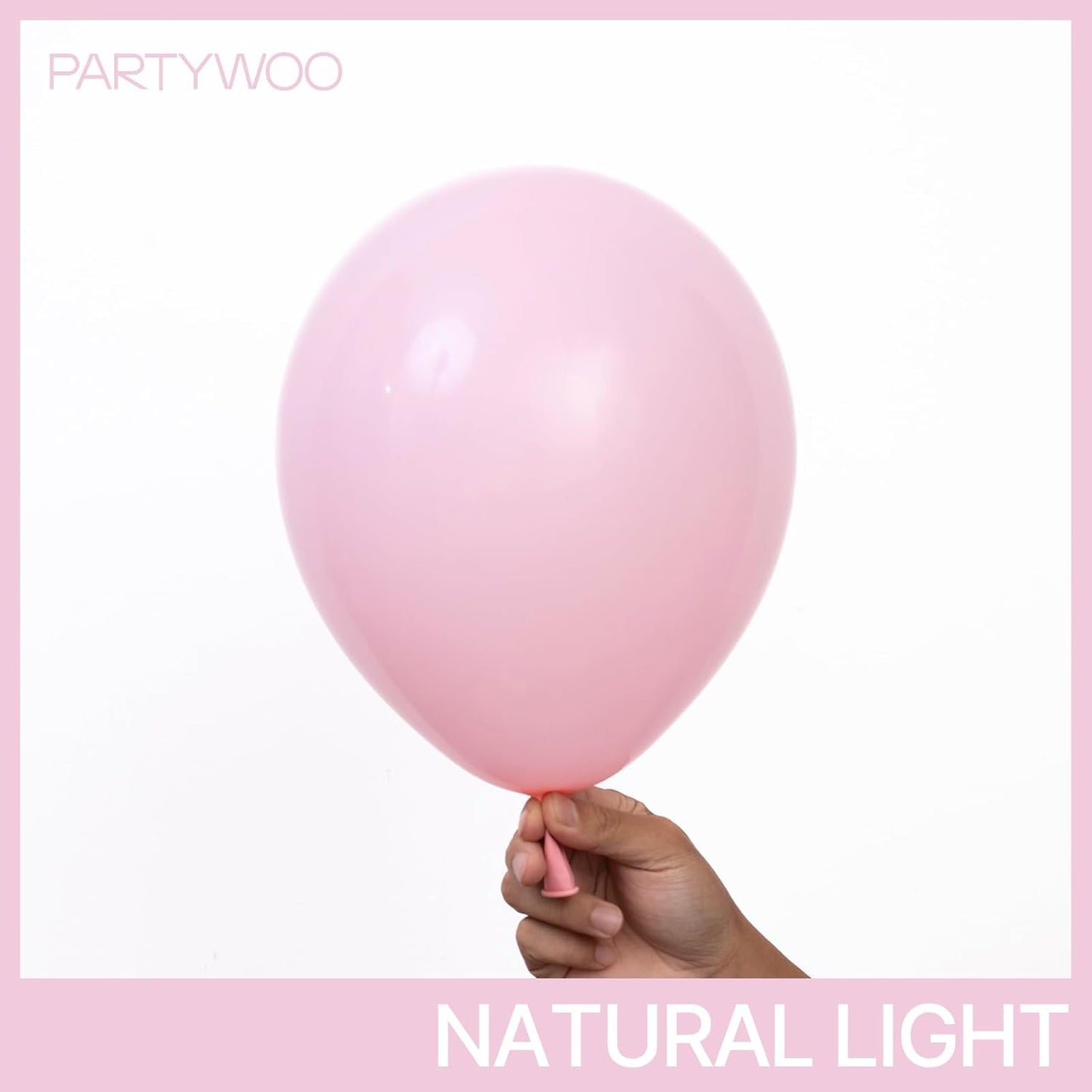 PartyWoo Light Pink Balloons 50 pcs 12 Inch Pastel Baby Pale Pink Latex Balloons for Baby Shower Gender Reveal Valentine's Day Engagement Wedding Princess Birthday Party Decorations Pink-Y48