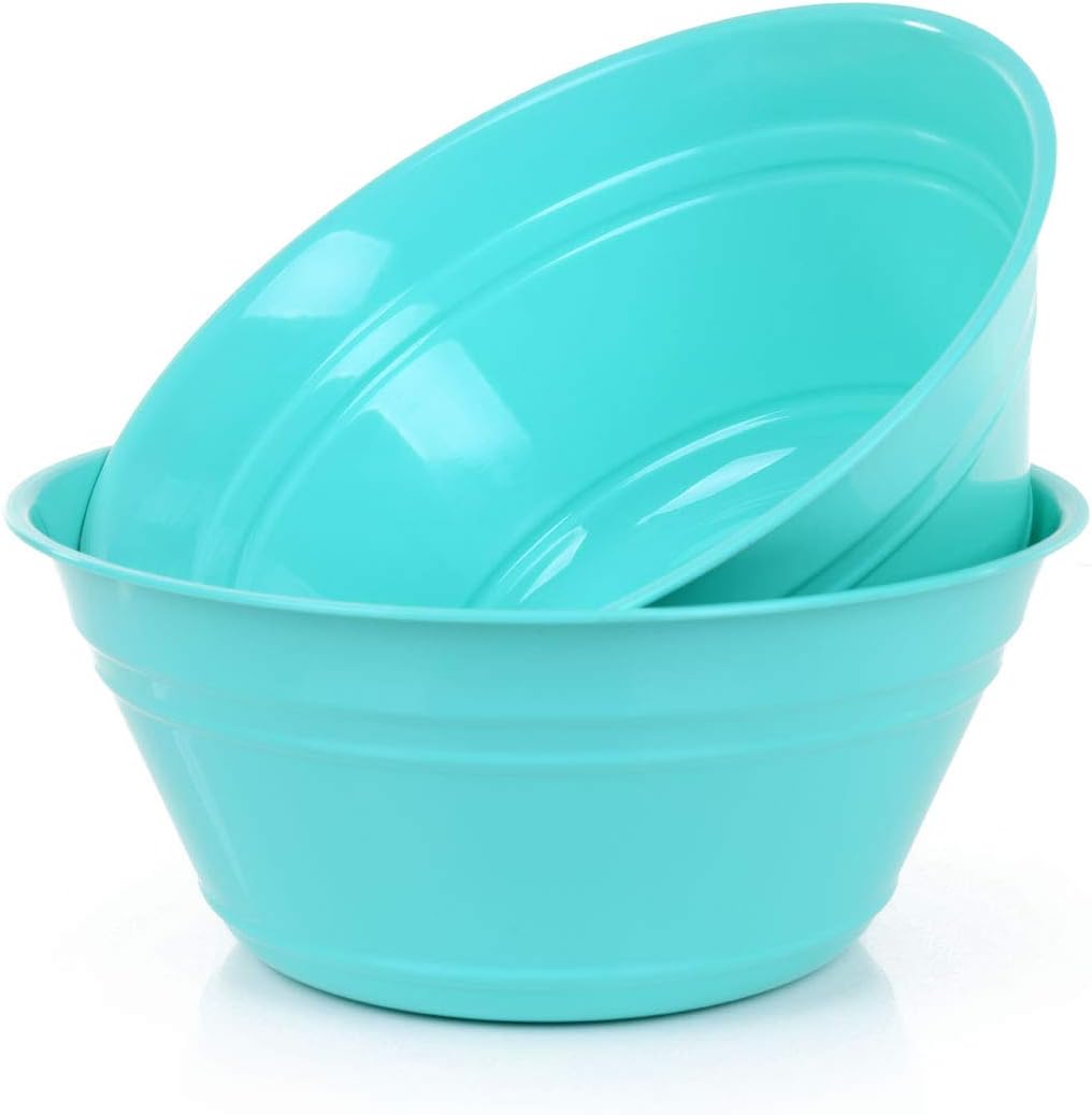 Mintra Home Snack Bowls (Large 2pk (4L), Teal)