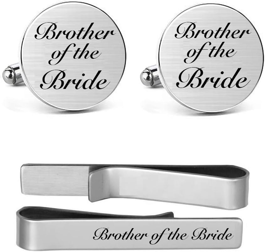 MUEEU Father of the Bride Cufflink Engraved I Will Always Be Your Little Girl Dad Father Tie Bar