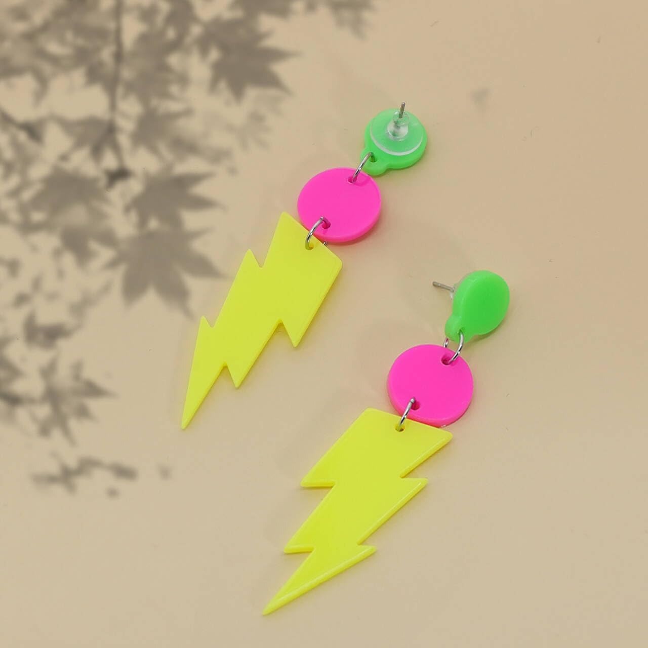 80s 90s Retro Cassette Tape Neon Earrings for Women Acrylic Radio Earring Set for 80s 90s Accessories Cosplay Party Jewelry Gifts
