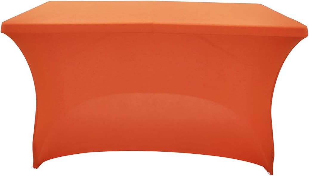 LZY Spandex Fitted Stretch Table Cover for 4ft or 6ft or 8ft Folding Table, Rectangular Cocktail Tablecloth, Perfect for Party or Banquet