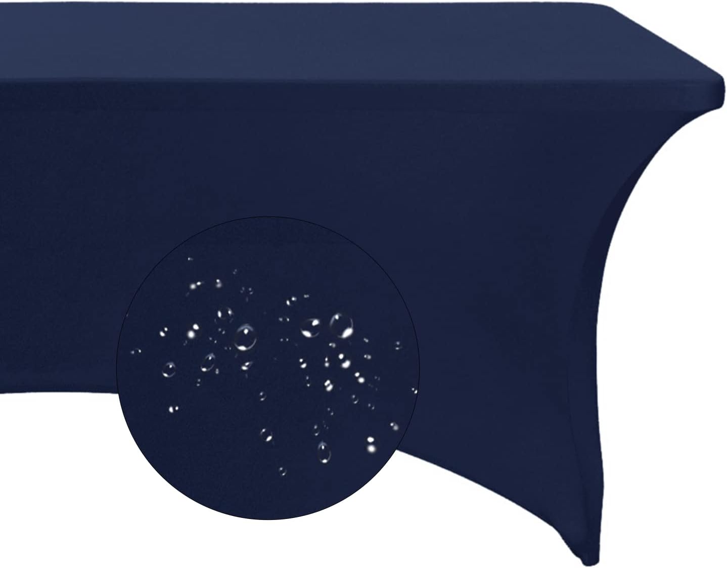 Spandex 4ft Waterproof Table Cover for Party,Wedding, Banquet, and Events(Navy)