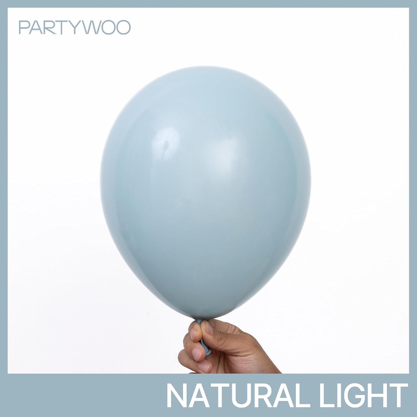 PartyWoo Dusty Blue Balloons 140pcs Different Sizes of 18 12 10 5 Inch Light Blue Aqua Boho Balloon Arch Kit Garland for Graduation Baby Shower Gender Reveal Birthday Party Decorations Blue-F28