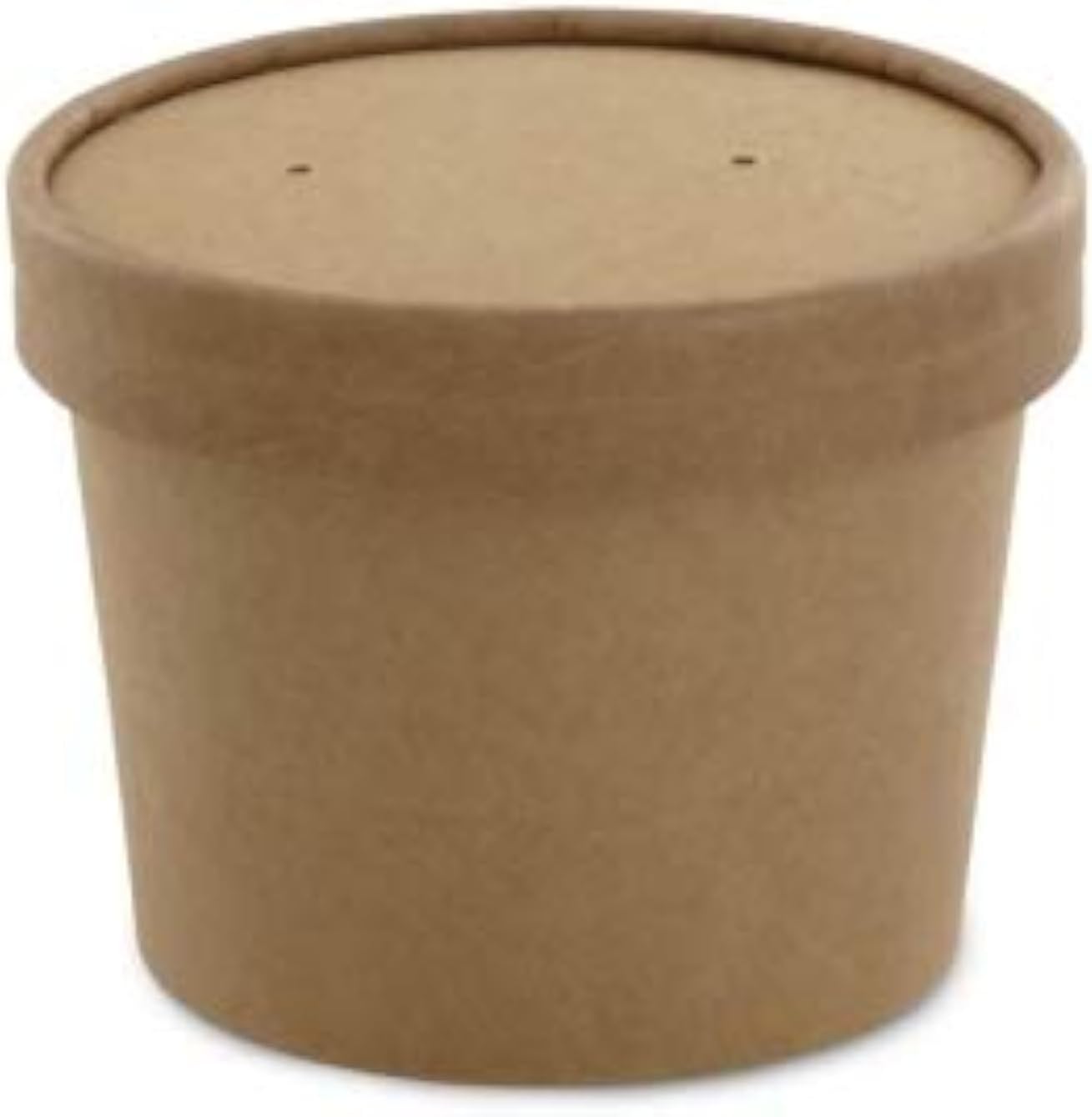 Eco Friendly Kraft Soup Bowls | Kraft Disposable Food Cups with Lid | Brown Containers - Soup Cups Great for Restaurants, Take-Outs, Or Disposable Soup Bowls To Go Lunch (25/Pack) (Kraft, 8 oz)