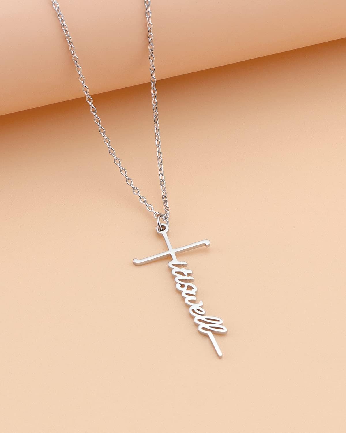 Lcherry Faith Cross Pendant Necklace for Women Religious Christian Jewelry Mother's Day Gifts for Women