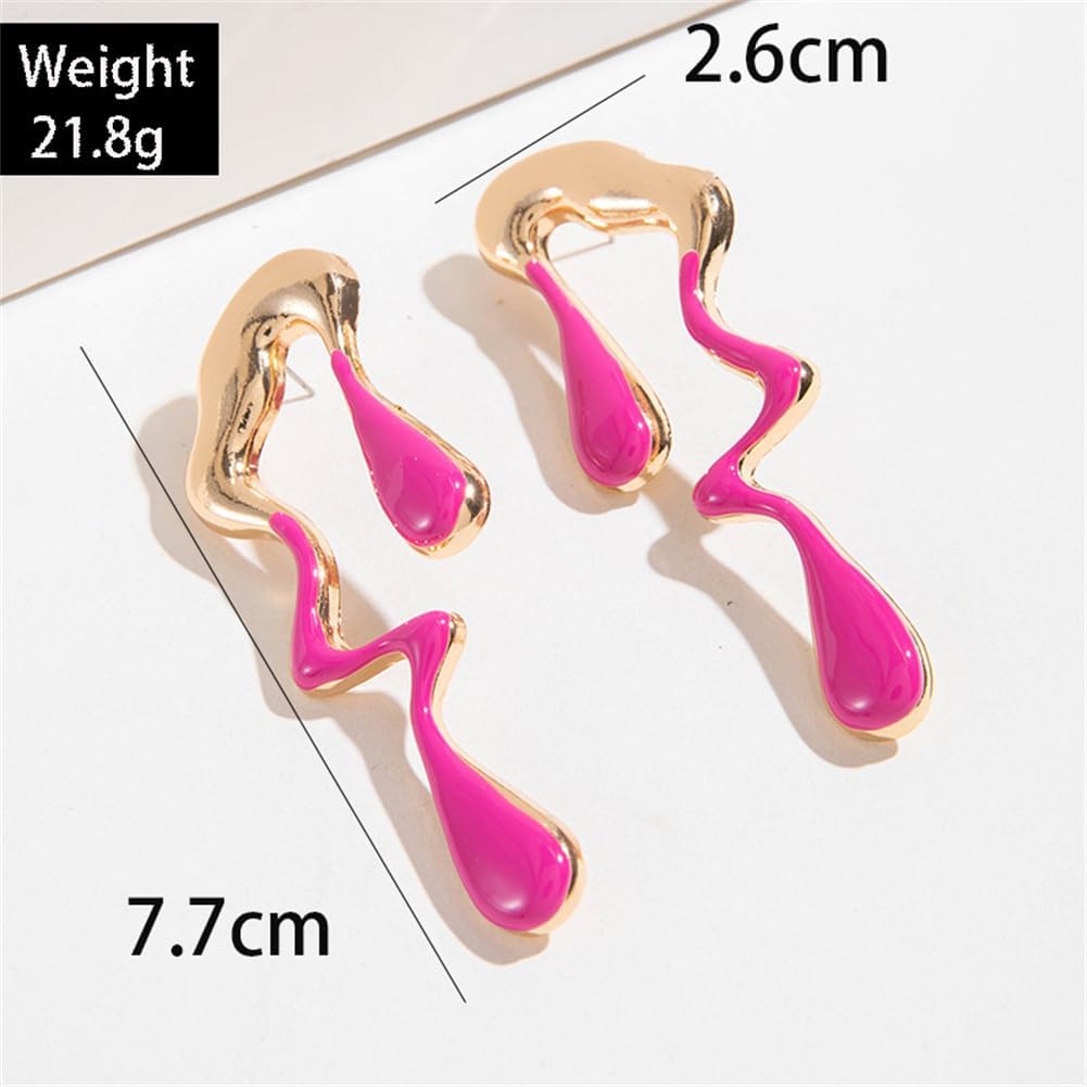 Irregular WaterDrop Earrings Melted Liquid Asymmetrical Drop Earrings for Women Embrace Minimalist Statement Earrings Jewelry
