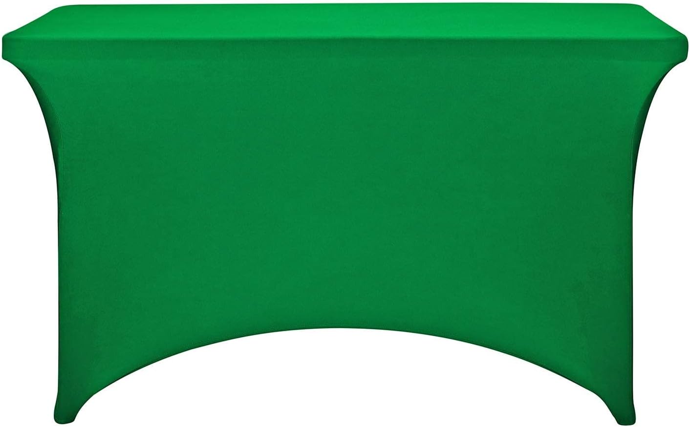 FORLIFE Spandex Fitted Tablecloth - 4ft Rectangular, Universal Stretch Patio Table Cover for Wedding, Banquet, Party (Emerald)