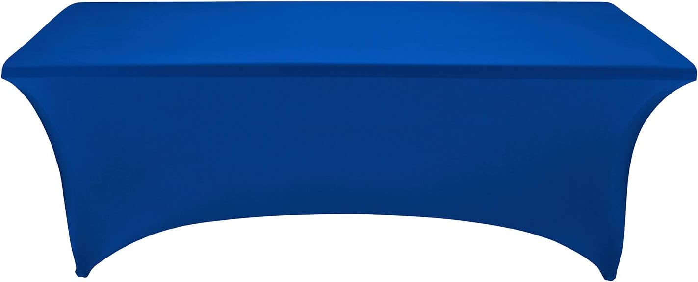 LZY Spandex Fitted Stretch Table Cover for 6 ft or 4ft or 8ft Folding Table, Rectangular Cocktail Tablecloth, Perfect for Party or Banquet