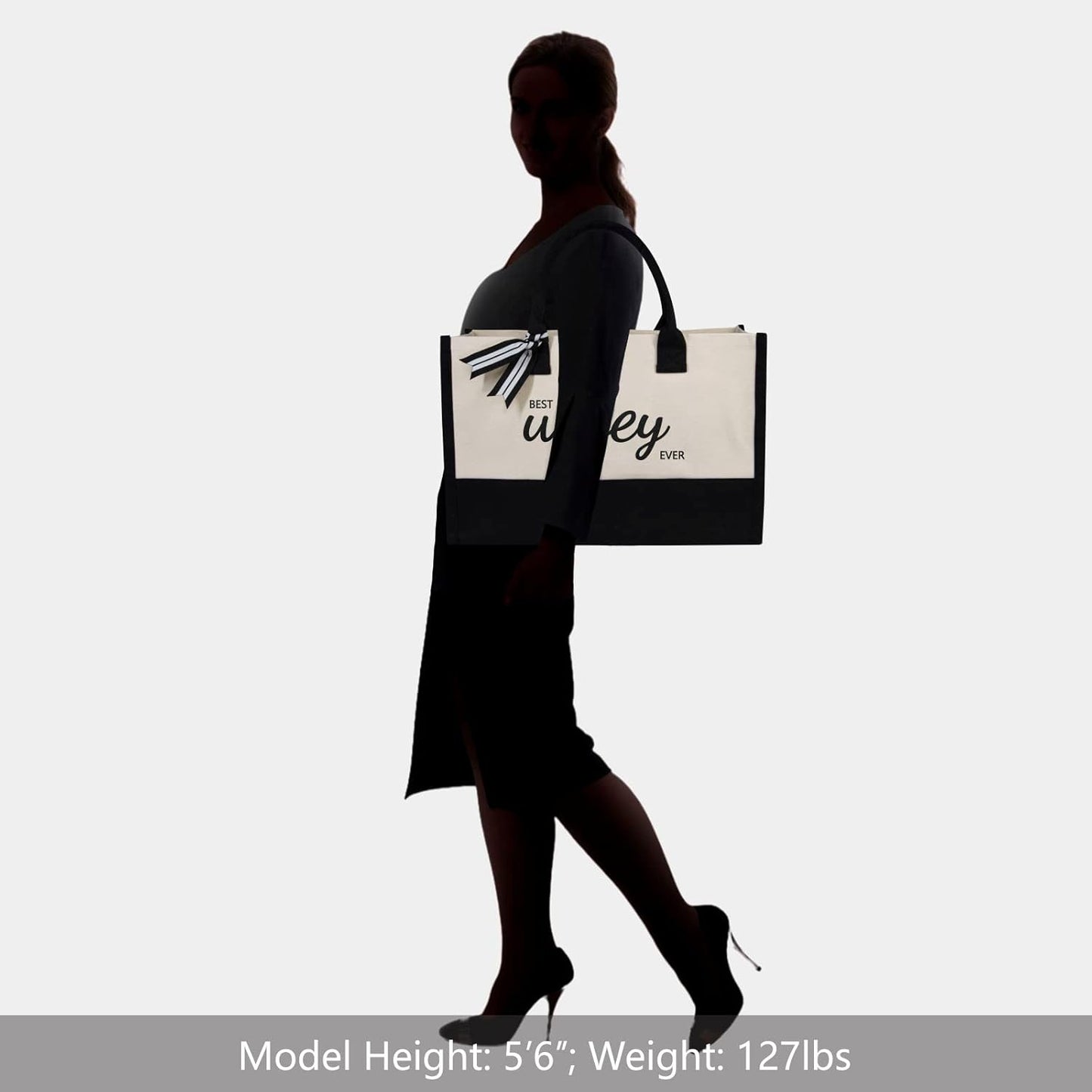 TOPDesign Canvas Tote Bag, Bridal Shower Gifts for Bride, Wedding Bachelorette Bride Gifts Shoulder Bag