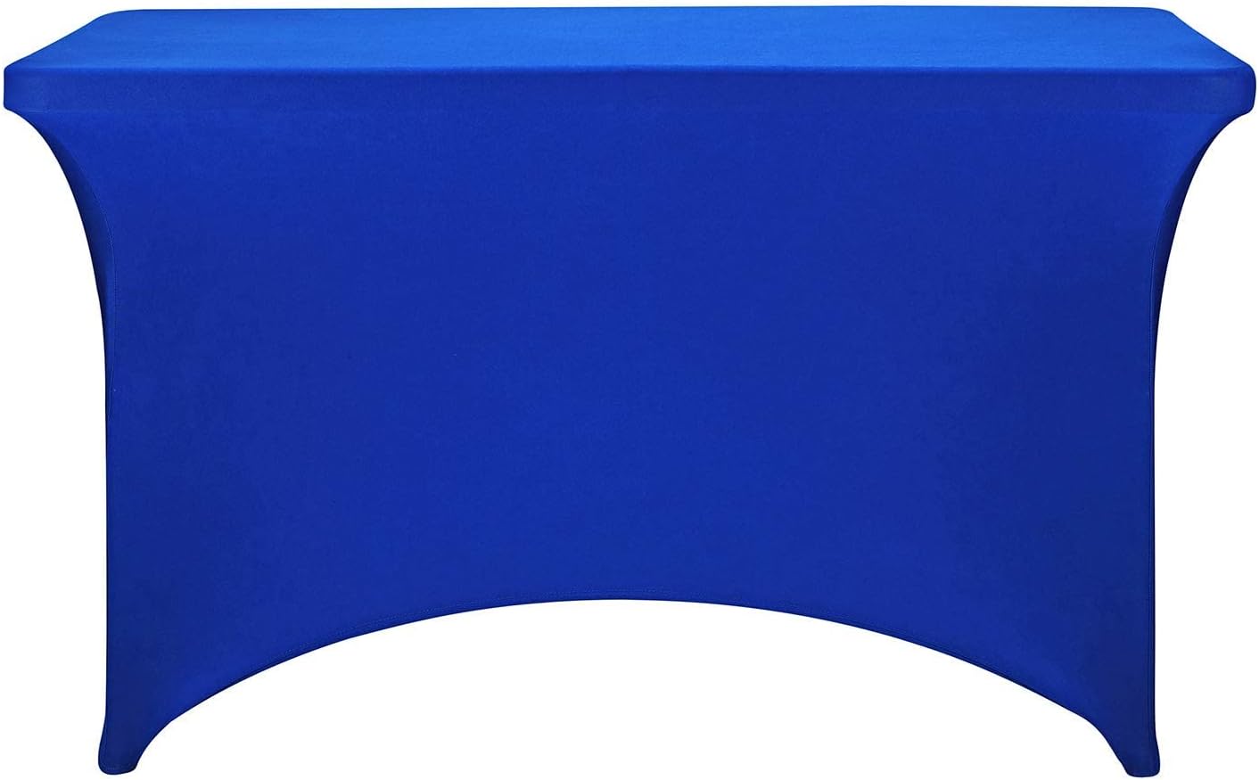 FORLIFE 4Pack Spandex Table Covers，Fitted Tablecloth for Rectangular Tables, Stretch Patio Table Covers, Universal Spandex Table Cover for Wedding, Banquet, Party (4ft, Royal)