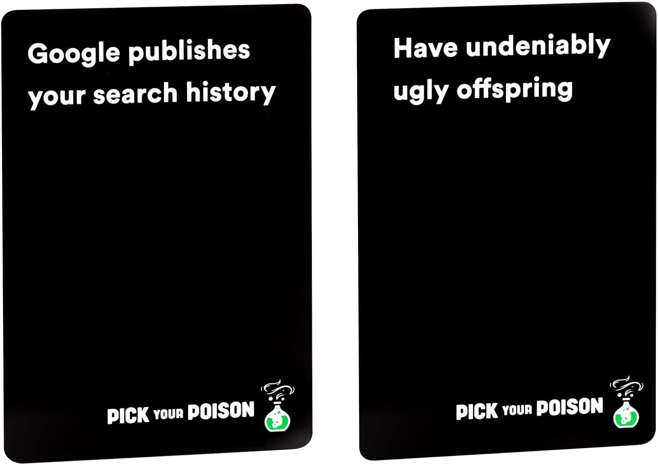 Pick Your Poison After Dark Party Game - The “What Would You Rather Do?” Adult Card Game for College Students, Halloween Party Game and Board Games Night with Your Friends