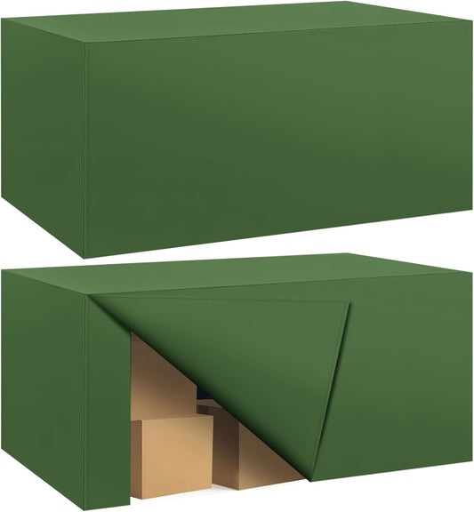 Ascoza 2 Pack Fitted Tablecloth for 6 Foot Rectangle 72 x 30 Inch Willow Table Covers Water Resistant Polyester Cloth for Folding, Parties,Display, Trade Show (Willow)