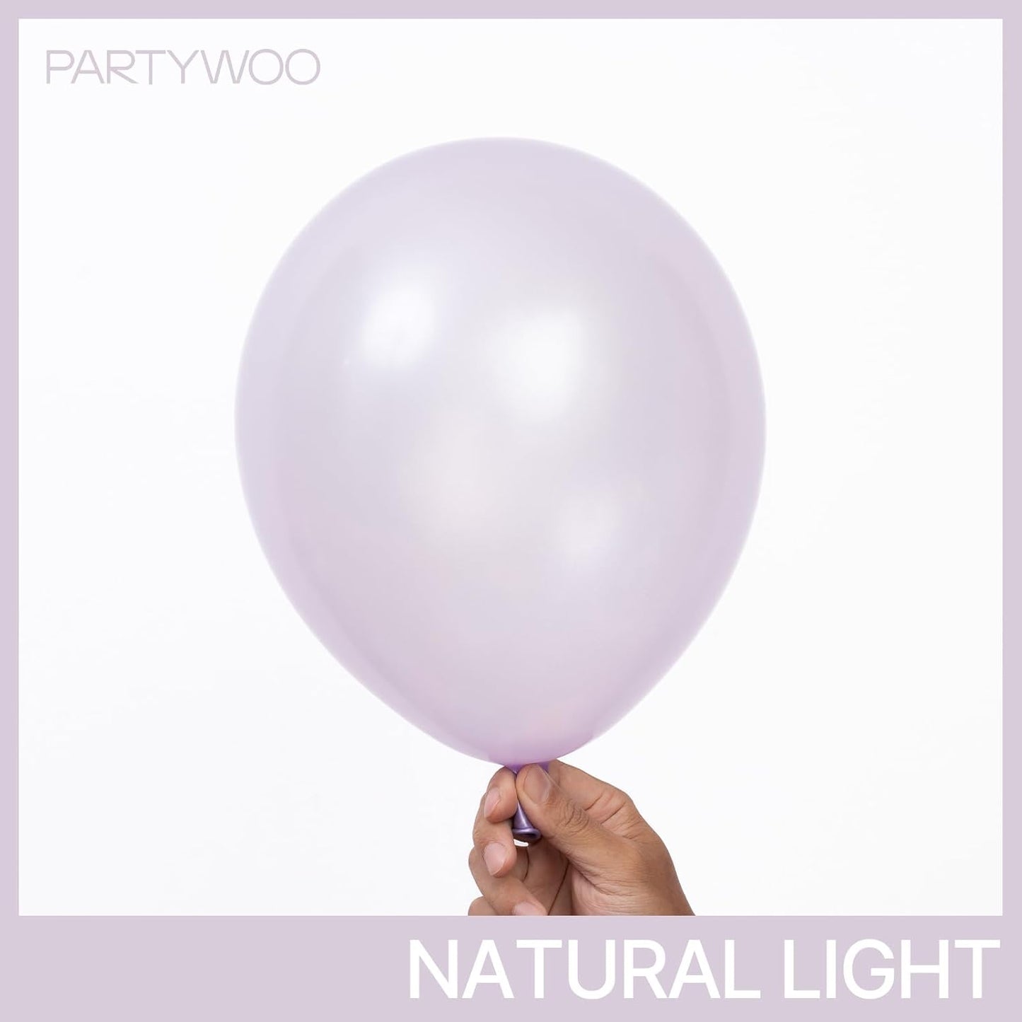 PartyWoo 50pcs Pearl Light Purple Balloons, 12inch, Latex, for Balloon Garland, Birthday, Wedding Decorations