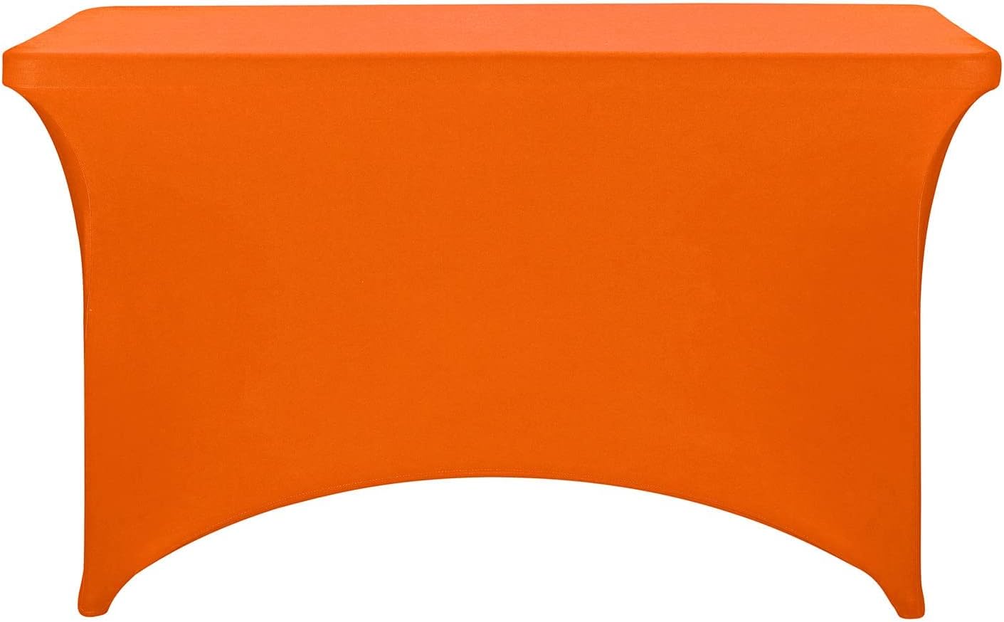 FORLIFE 2Pack Spandex Table Covers，Fitted Tablecloth for Rectangular Tables, Stretch Patio Table Covers, Universal Spandex Table Cover for Wedding, Banquet, Party (4ft, Orange)