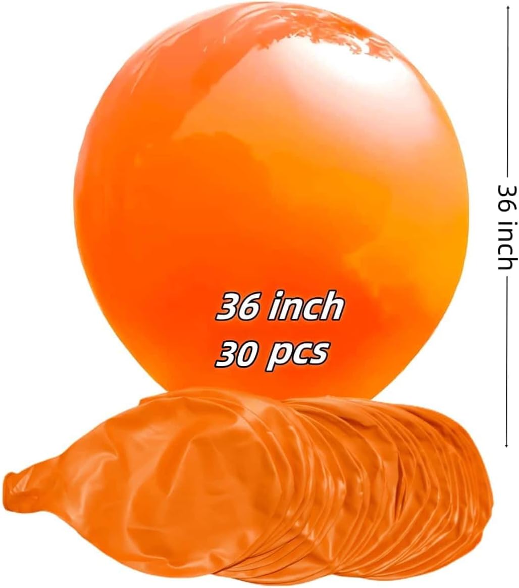 30 Pcs Orange Balloons 36 Inch Orange Latex Large Balloons - Various Party Decorations