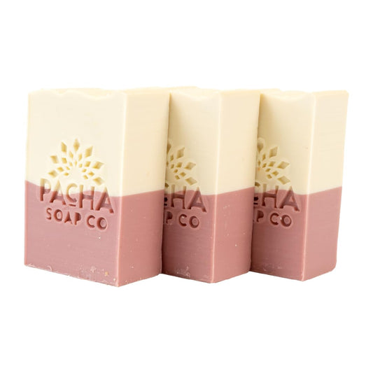 Pacha Soap Co. Bar Soap, Jasmine Gardenia, 3-Pack (4 oz ea) - Premium, Handcrafted, Hydrating, Natural Face Wash, Hand Cleanser, Body Wash, Soothing Essential Oils