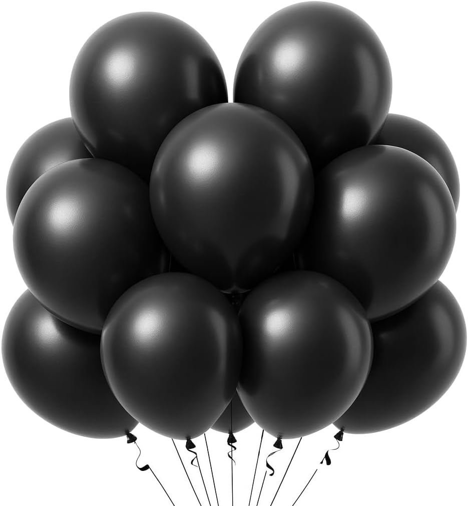 LovesTown 15PCS Party Balloons, 18inch Latex Balloons Garland Arch Kit for Wedding Engagement Graduation Anniversary Party Decor Black