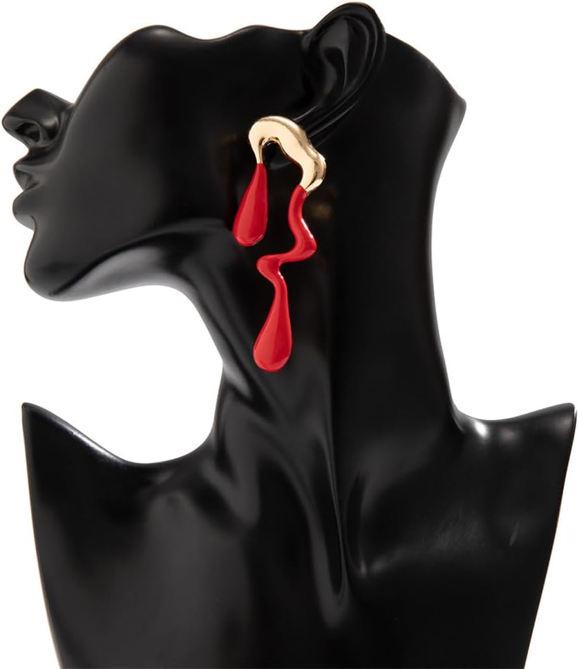 Irregular WaterDrop Earrings Melted Liquid Asymmetrical Drop Earrings for Women Embrace Minimalist Statement Earrings Jewelry