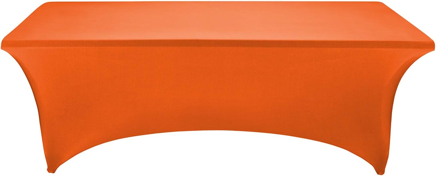 LZY Spandex Fitted Stretch Table Cover for 6 ft or 4ft or 8ft Folding Table, Rectangular Cocktail Tablecloth, Perfect for Party or Banquet