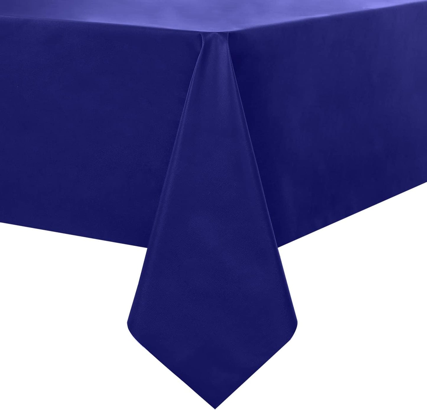 Romanstile 100% Waterproof PVC Tablecloth, Rectangle Oil Spill Proof Stain Resistant Vinyl Table Cloth, Wipe Clean Plastic Table Covers for Kitchen/Dining/Parties - 60 x 120 Inch, Royal Blue
