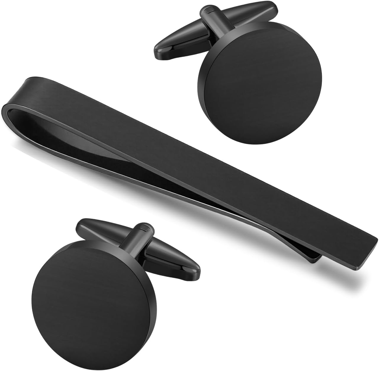 GWD Cufflinks and Tie Clip Set for Men Personalized Cuff Links Business Wedding Father's Day Gift