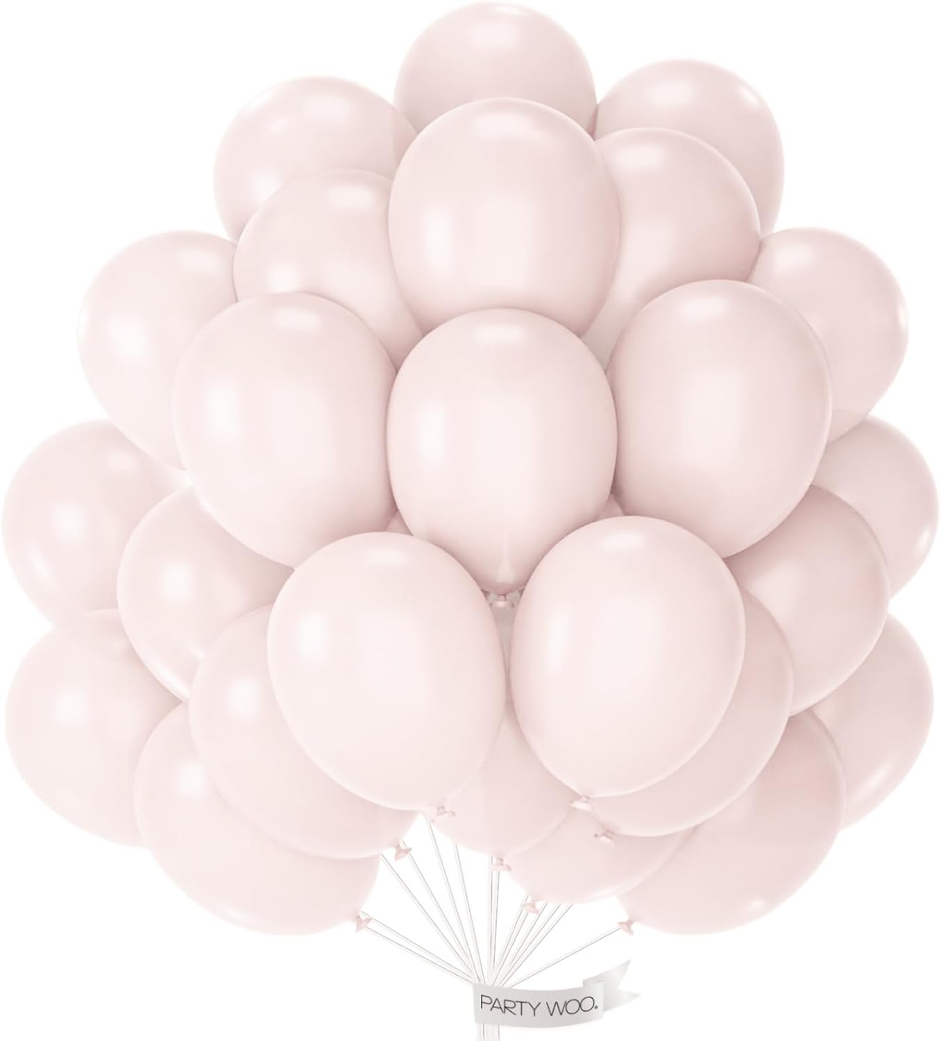 PartyWoo Beige Balloons 50 pcs 12 Inch Cream Ivory Sand White Nude Balloons Wedding Bridal Graduation Baby Shower Gender Reveal Birthday Boho Party Decorations White-F60