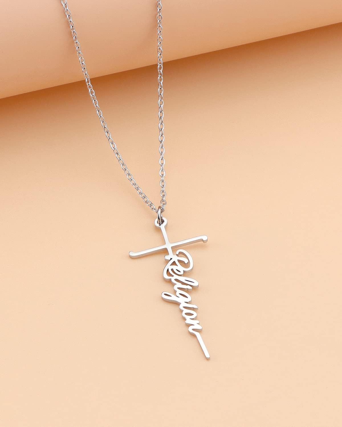 Lcherry Faith Cross Pendant Necklace for Women Religious Christian Jewelry Mother's Day Gifts for Women